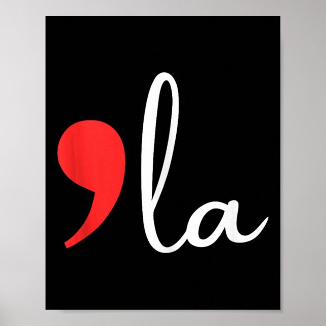 Comma La Kamala Harris 2024 President Comma La Red Poster (Framsidan)
