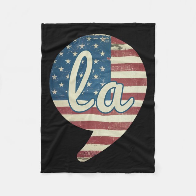 Comma La Kamala Harris American Flagga Comma + La Fleecefilt (Framsidan)