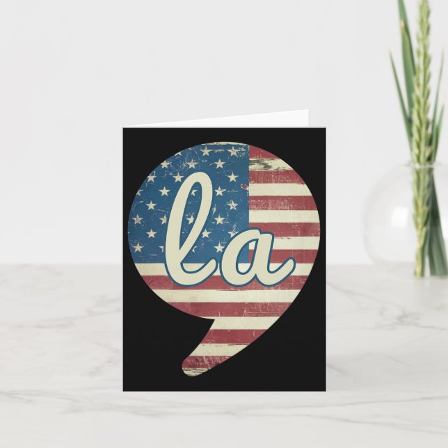 Comma La Kamala Harris American Flagga Comma + La Kort (Framsida)