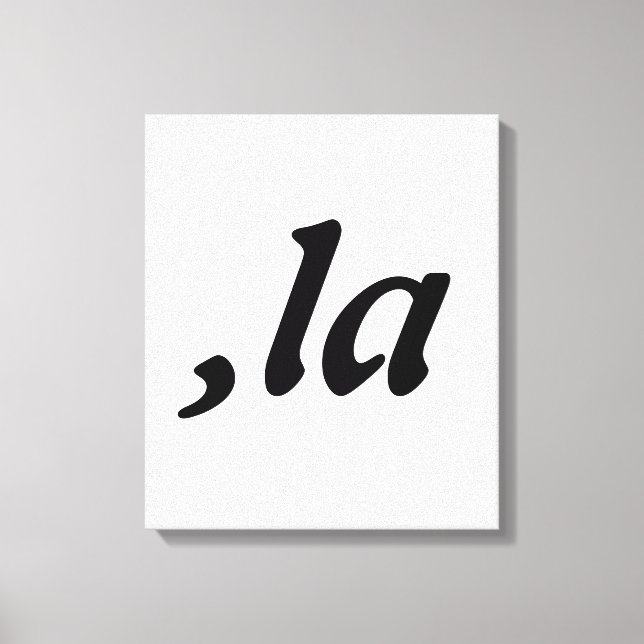 Comma La Kamala Harris - anpassad textdesign Canvastryck (Framsida)