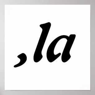 Comma La Kamala Harris - anpassad textdesign Poster