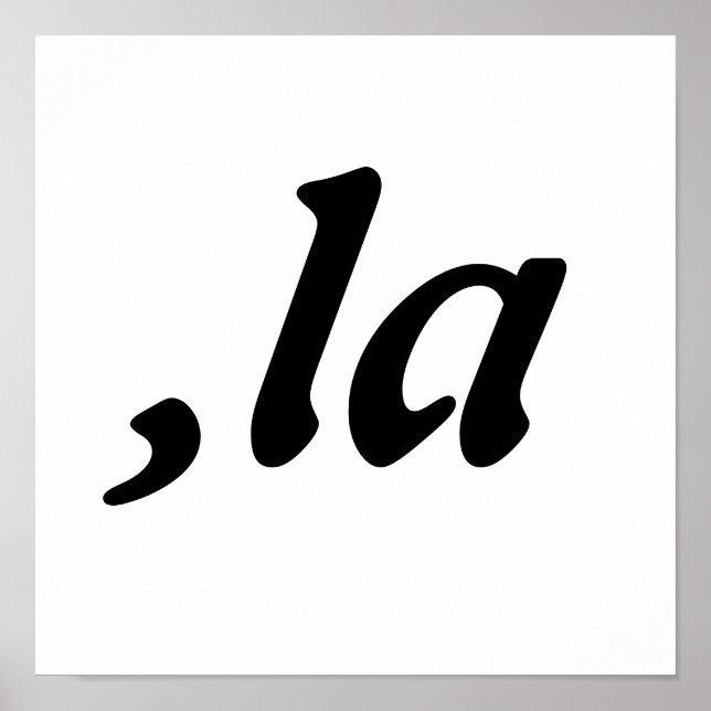 Comma La Kamala Harris - anpassad textdesign Poster (Framsidan)