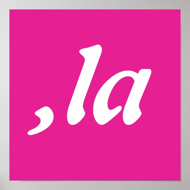 Comma La Kamala Harris - anpassad textdesign Poster (Framsidan)