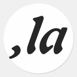 Comma La Kamala Harris - anpassad textdesign Runt Klistermärke