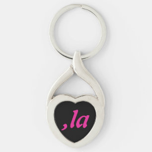 Comma La Kamala Harris - anpassad textdesign Twisted Heart Silverfärgad Nyckelring