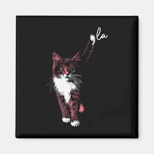 Comma La Kamala Harris Cat Kitten Cute Adliga Ta Magnet (Framsidan)