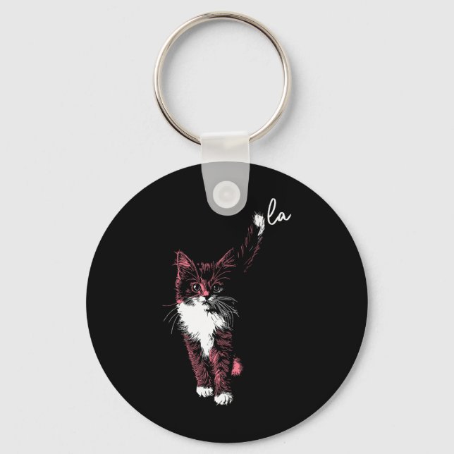 Comma La Kamala Harris Cat Kitten Cute Adliga Ta Nyckelring (Framsida)