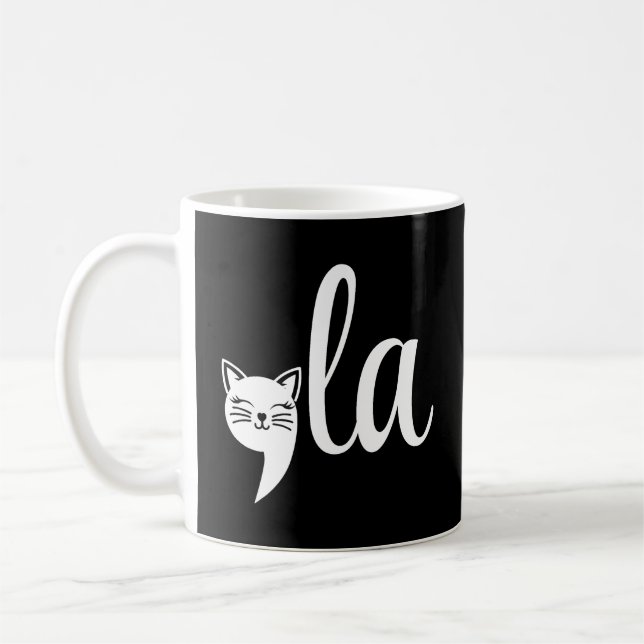 Comma La Kamala Harris - cat mamma för Kamala Kaffemugg (Vänster)