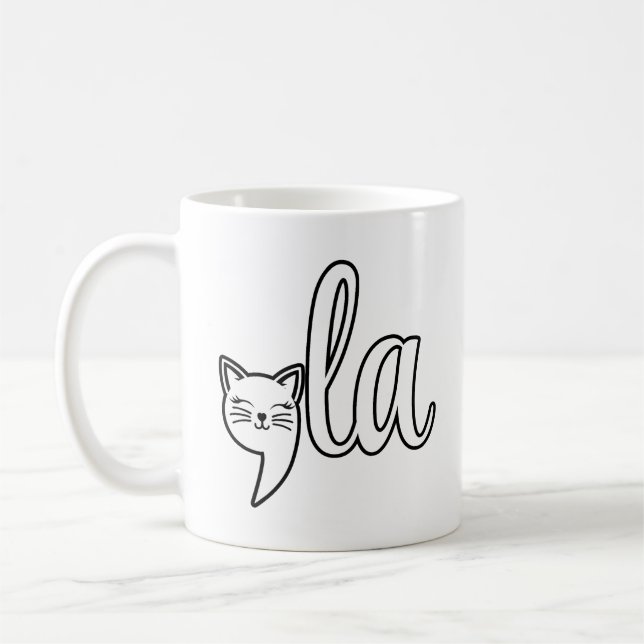 Comma La Kamala Harris - cat mamma för Kamala Kaffemugg (Vänster)