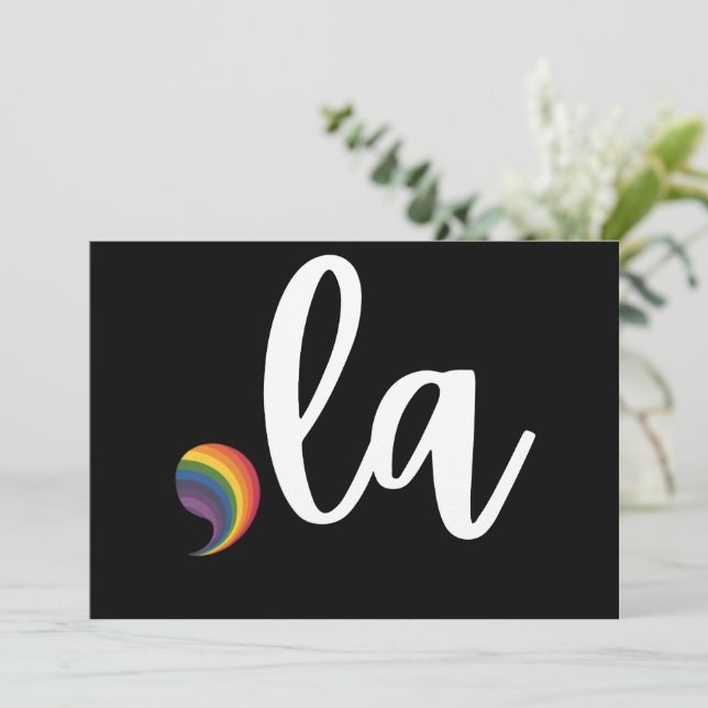 Comma La Kamala Harris Pride Rainbow LGBQ Gay Inbjudningar (Stående Fram)