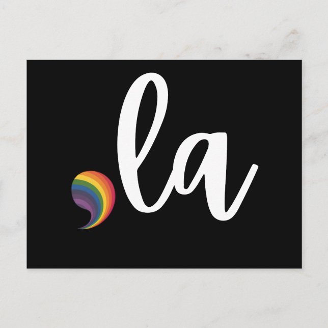 Comma La Kamala Harris Pride Rainbow LGBQ Gay Vykort (Framsida)