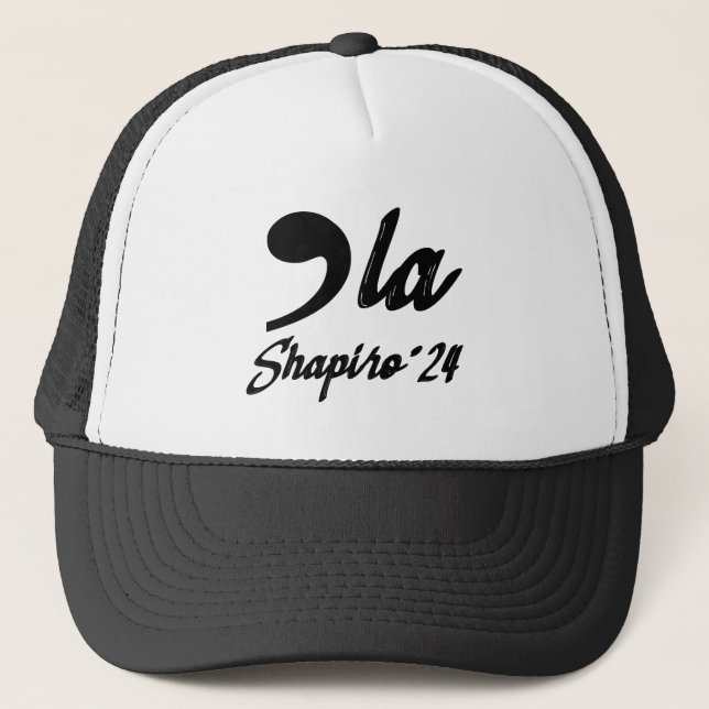 Comma-La Kamala Harris Shapiro 2024 Cursive Keps (Framsida)