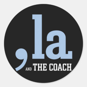 Comma La Kamala Harris Tim Walz Coach 2024 Runt Klistermärke