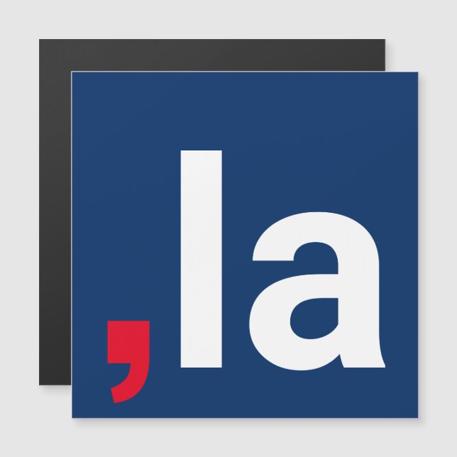 Comma La kamala lustig talunciation magnet (Fram/baksida)