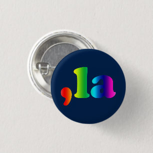 Comma La kamala typography gradient rainbow navy Knapp