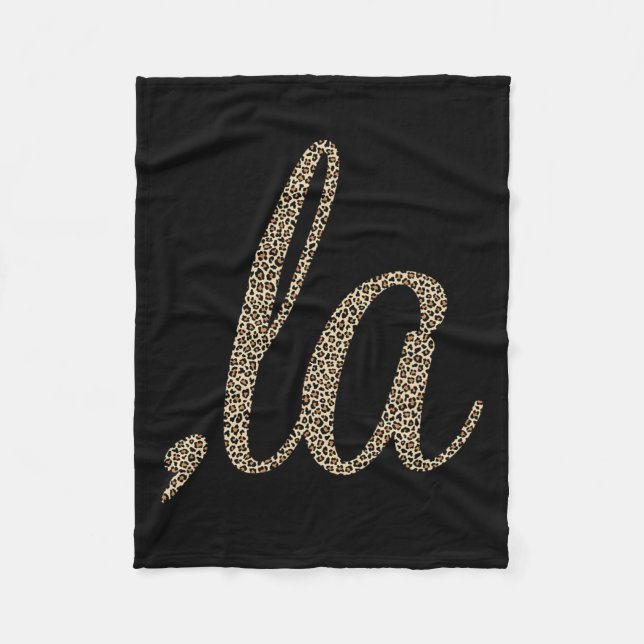 Comma La Leopard Print Funny Fleecefilt (Framsidan)