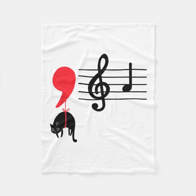 Comma La Musik noter Kamala Harris Music Teacher E Fleecefilt (Framsidan)