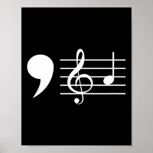 Comma La Musik noter Kamala Harris Music Teacher E Poster
