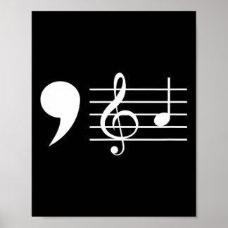 Comma La Musik noter Kamala Harris Music Teacher E Poster