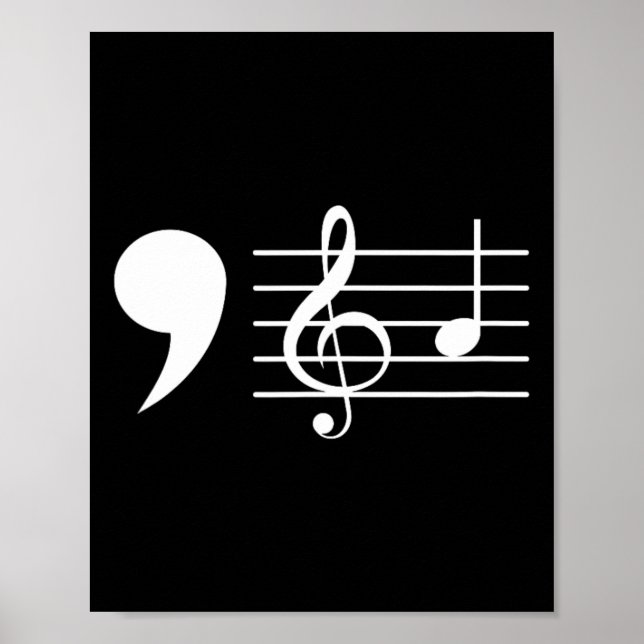 Comma La Musik noter Kamala Harris Music Teacher E Poster (Framsidan)