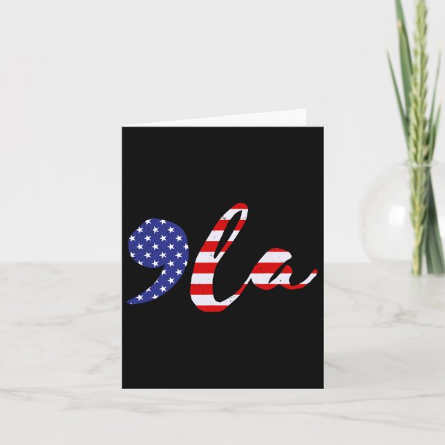 Comma La USA flagga Kamala Harris för president 20 Kort (Framsida)