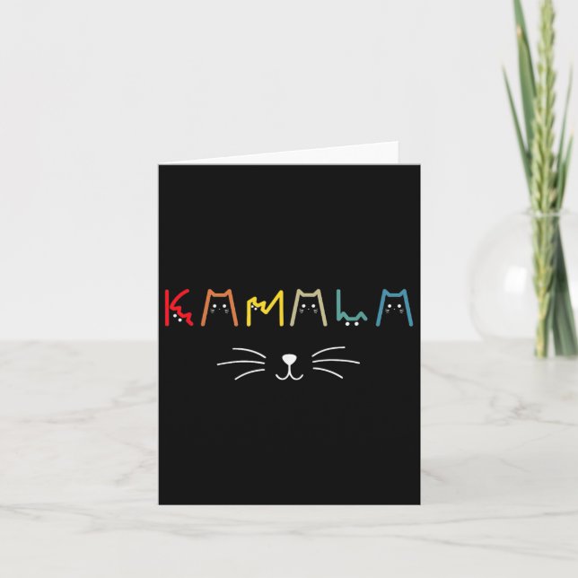 Commala Cat Lettering Positive Funny Cat Brev Kort (Framsida)
