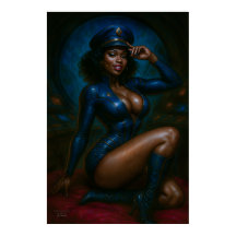 Commander Gail Kween Affisch | Sensuell Sci-Fi Pin