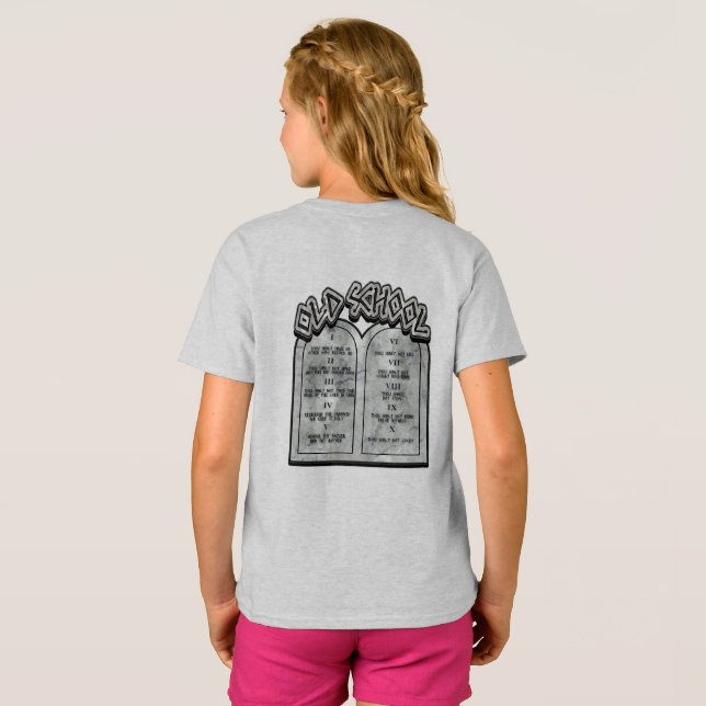 Commandments för old school tio tee shirt (Hel baksida)
