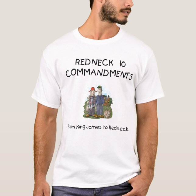 CommandmentsT-tröja för Redneck 10 T-shirt (Framsida)