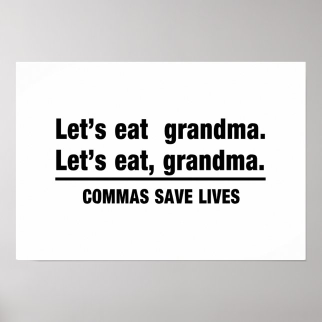 Commas Spara Grandmas Poster (Framsidan)