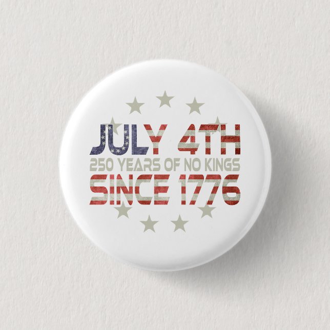 Commemorate Our Nations 250th July 4th Button Knapp (Framsida)
