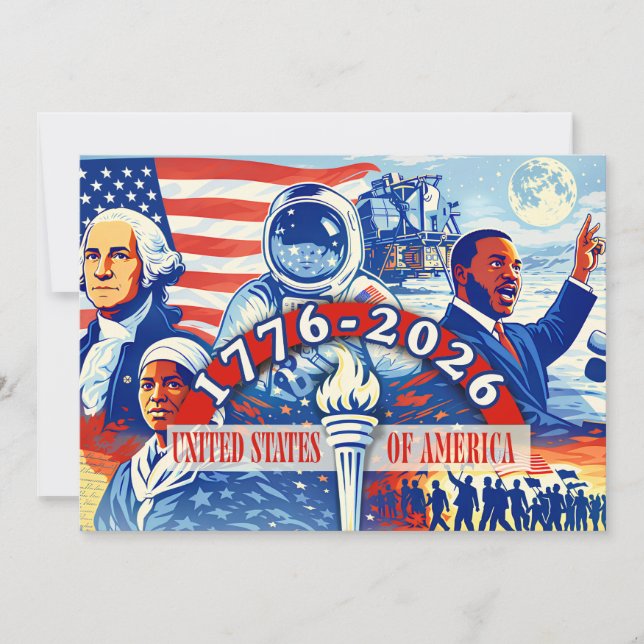 Commemorative 1776-2026 USA’s Semiquincentennial  Julkort (Framsida)