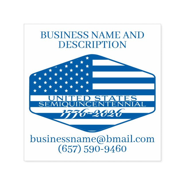 Commémorative USA 250th Anniversary Business Självfärgande Stämpel (Design)
