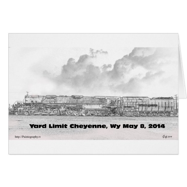 Commerative gåvakort av den stora pojken #4014 hälsningskort (Framsidan Horizontal)