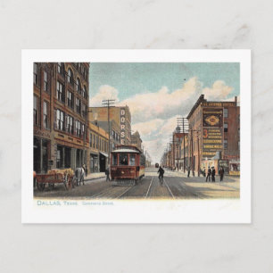 Commerce St., Dallas, Texas 1905 Vintage Vykort