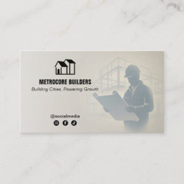 Commercial Building Contractors | Gray Sketch Visitkort