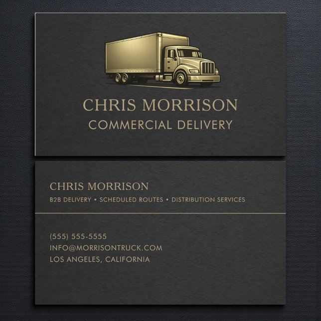 Commercial Delivery Services Professional Visitkort (Skapare uppladdad)