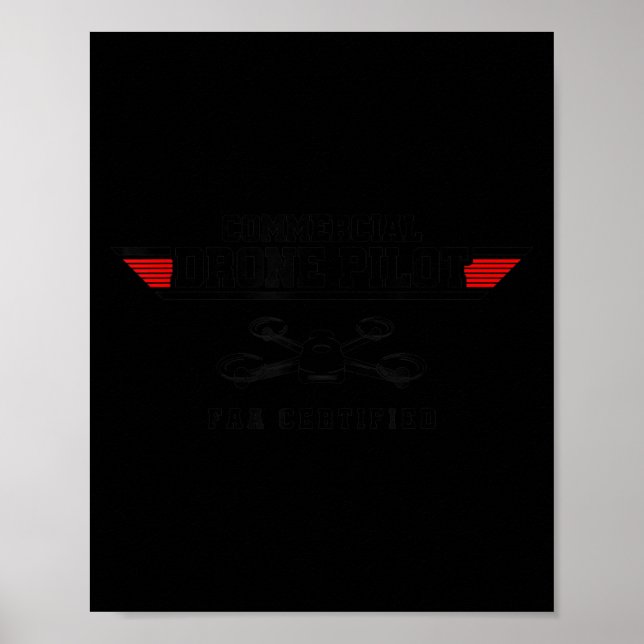 Commercial Drone Lot Faa Certified Drone Lot Drone Poster (Framsidan)