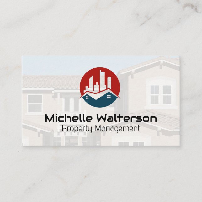 Commercial Real Estate Logo | Property Management Visitkort (Framsida)