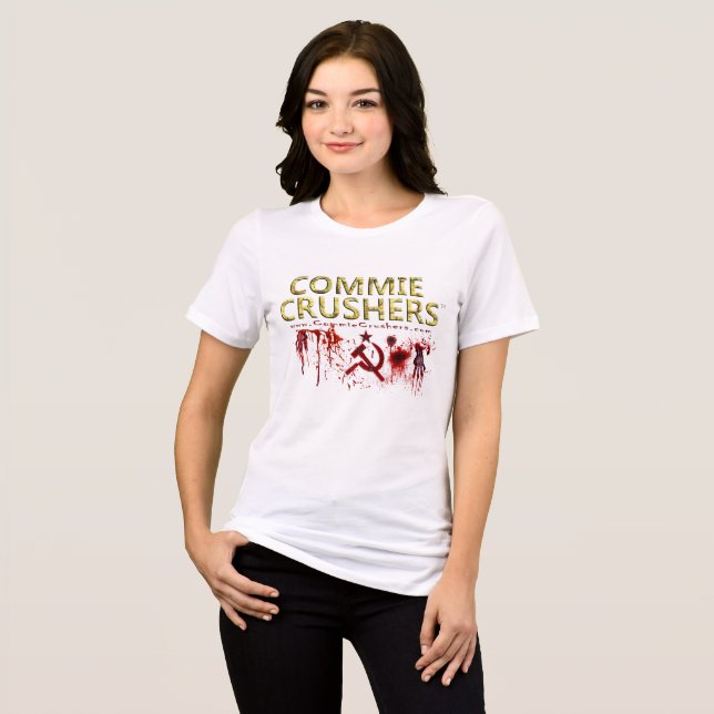 Commie Crushers Red Splat 001 T Shirt (Framsida Full)