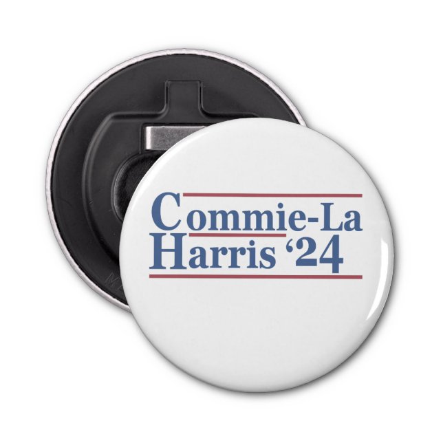 Commie-La Harris 2024 Funny Anti Kamala Harris Flasköppnare (Framsidan)
