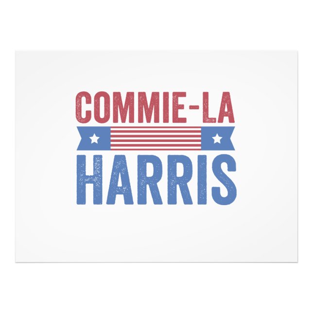 Commie-La Harris 2024 Funny Anti Kamala Harris Fototryck (Framsidan)