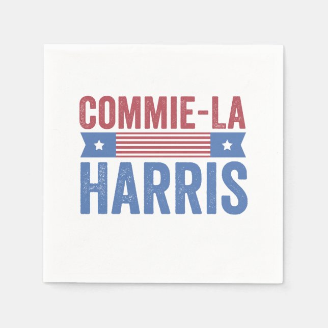 Commie-La Harris 2024 Funny Anti Kamala Harris Pappersservett (Framsidan)