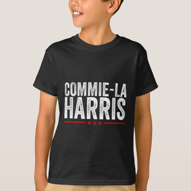 Commie-la Harris 2024 Funny Anti Kamala Harris T Shirt (Framsida)