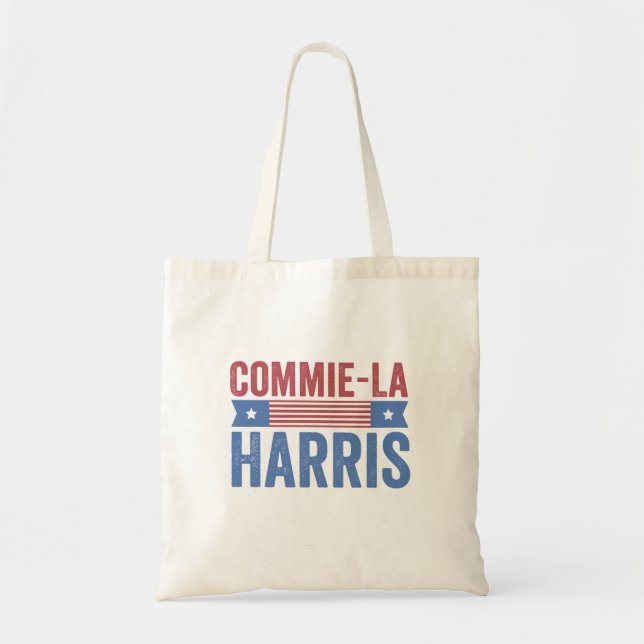 Commie-La Harris 2024 Funny Anti Kamala Harris Tygkasse (Framsidan)