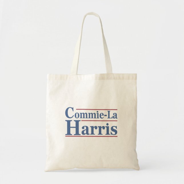 Commie-La Harris 2024 Funny Anti Kamala Harris Tygkasse (Framsidan)
