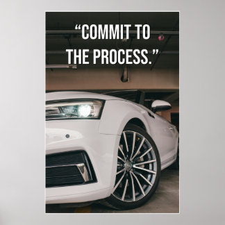 Commit to the Process Citat Poster