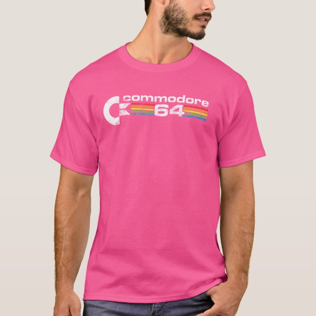 Commodore 64 retrokompis t shirt (Framsida)