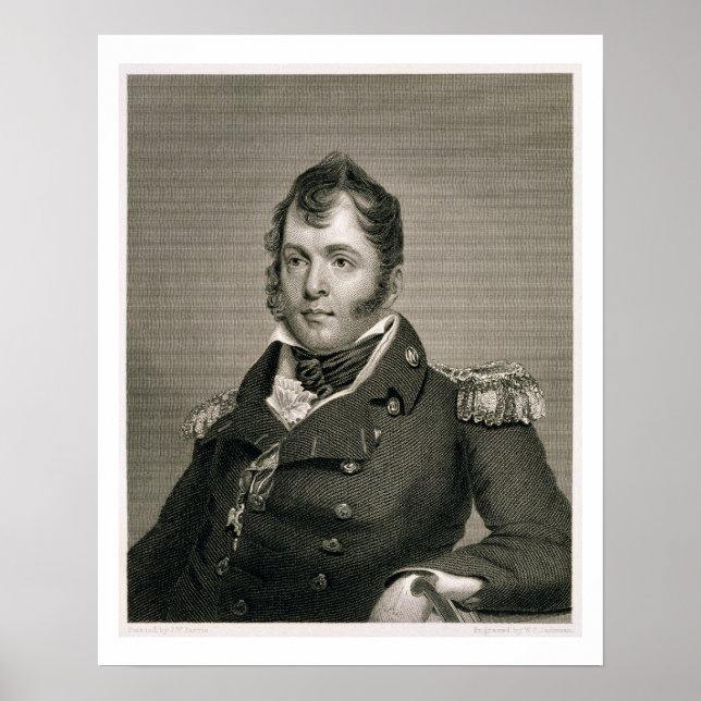 Commodore Oliver  Perry (1785-1819), engrave Poster (Framsidan)