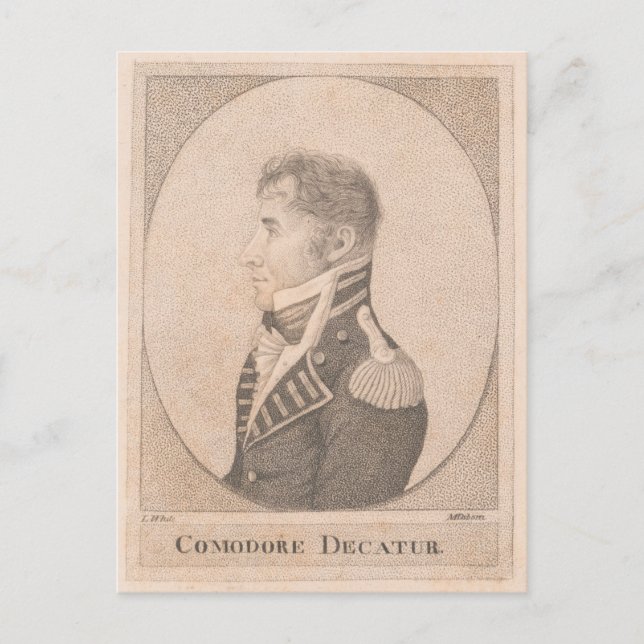 Commodore Stephen Decatur Vykort (Framsida)